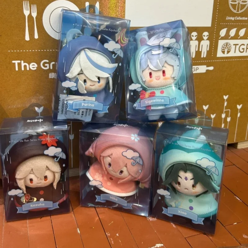 Original Genshin Impact Fun In The Run Series Plush Pendant Furina Miko Wanderer Anime Goods Cute Keychain Decoration Gift
