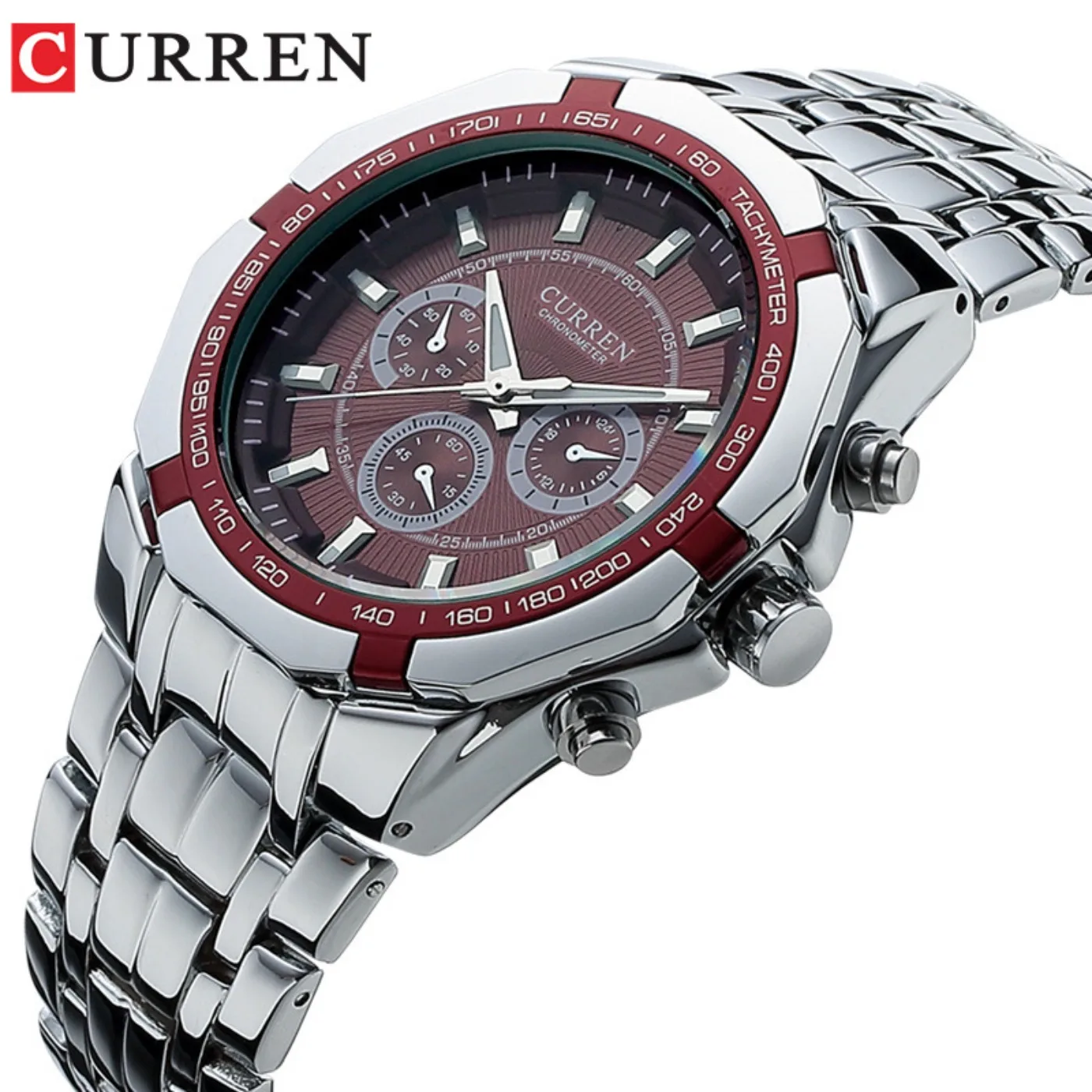 CURREN Men Luxury Brand Military Sport Mens Watches Full Steel Quartz Clock Men's Waterproof Business Watch Relogio Masculino view 5