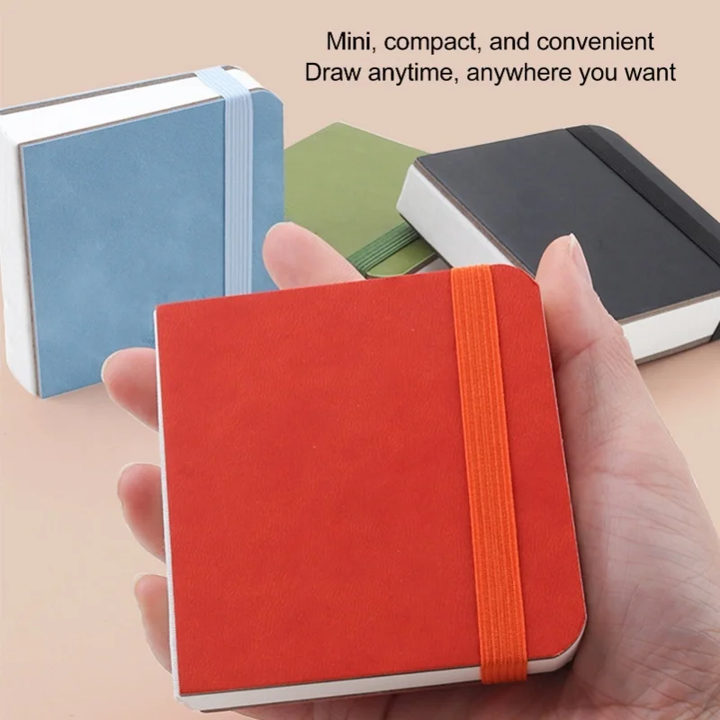 30 Sheet Watercolor Sketchbook Fine Grain Portable Pocket Watercolor Painting Paper 10 X 10cm Green