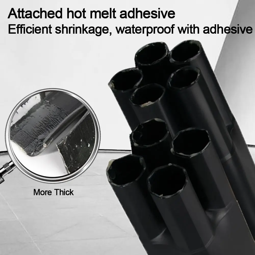 New 2/3/4/5/Core Heat Shrink Wrap Tube With Glue Black Separate Branch Splitter Waterproof Cable Terminal Sleeve
