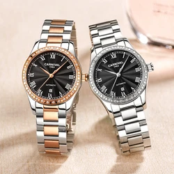 CARNIVAL High Quality Women Wristwatches Fashion Automatic Mechanical Watches Stainless Steel Strap Waterproof Watch for Women