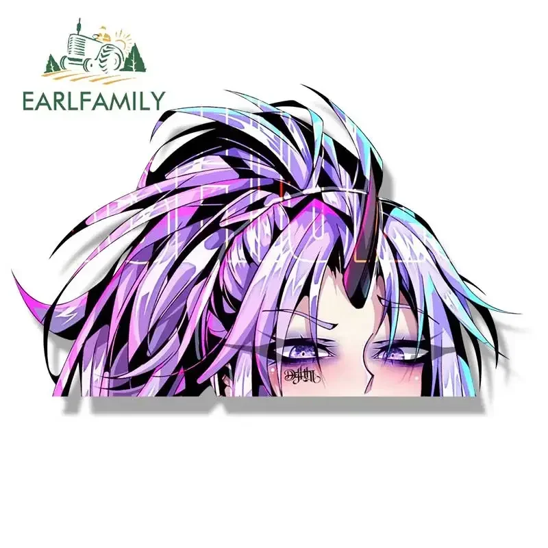 EARLFAMILY Punk Tattoo Shion Fanart Car Sticker Cartoon Anime Waifu Decal JDM Peek Girl Graffiti Stickers accessori per auto