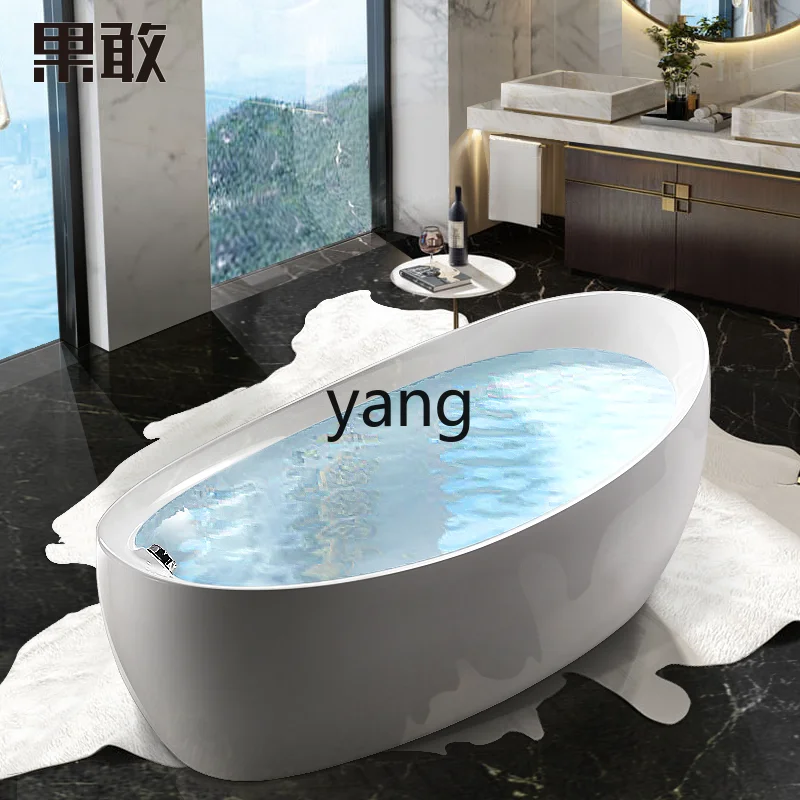 CX acrylic household free-standing seamless oval mobile deep bath tub