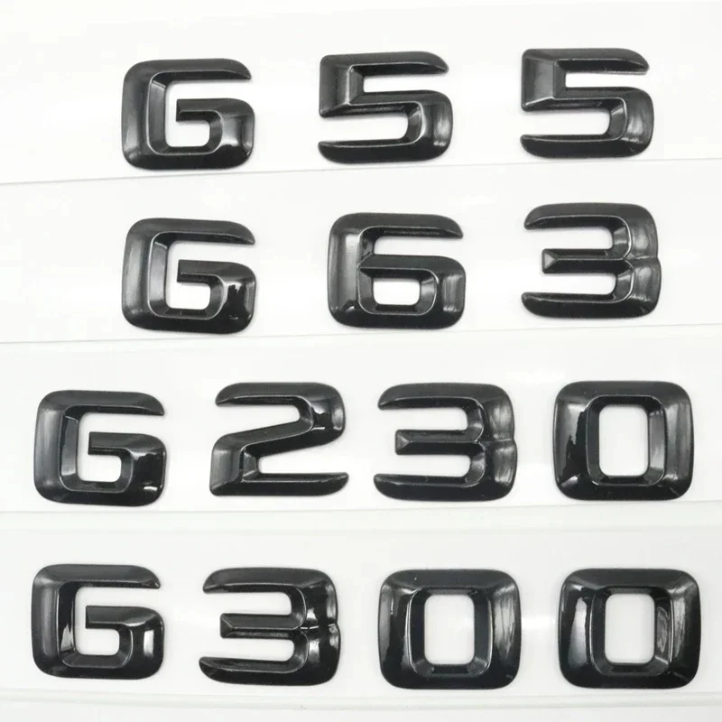 ABS Glossy Black Rear Logo Emblem For G-CLASS W461 W463 G55 G63 G65 G230 G250 G300 G320 G350 G450 G500 G550