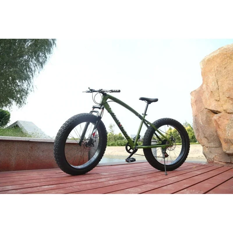 4.0 Extra Wide Fat Tire Snow Bike Variable Speed Shock Absorption Mountain Fat Bike For Sand Beach Snow Off-road Cycling Sports
