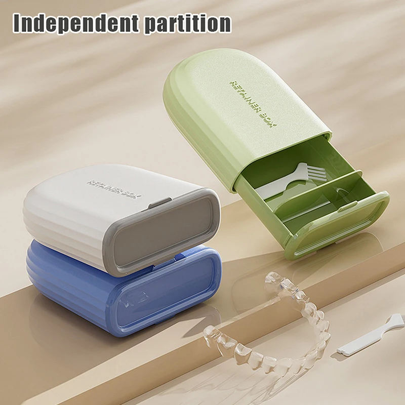 1pc Sleek Portable Invisible  Case Sealed Storage For Travel-Friendly Braces & Retainers, No Batteries Required