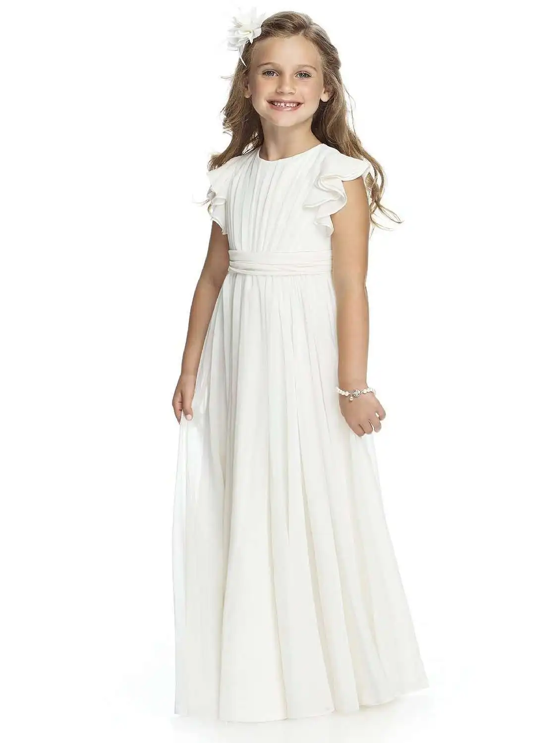 

Girls' Chiffon Dress Performance Catwalk Piano Performance Evening Dress Christmas Thanksgiving Holiday Princess Dress Long Dress