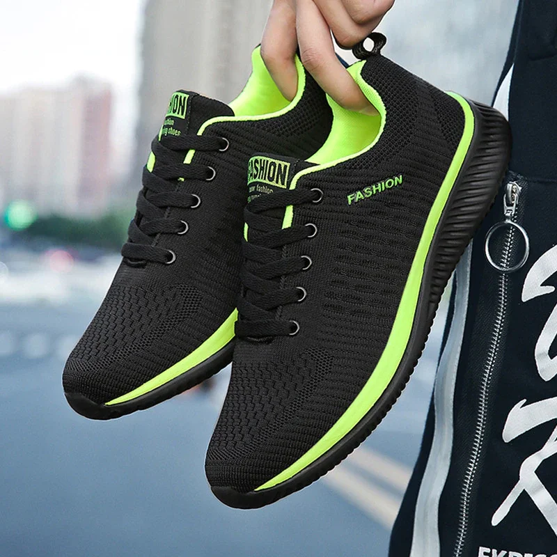 Men Women Knit Sneakers Breathable Athletic Running Walking Gym Shoes