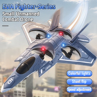 JJRC H128 RC Airplane EVA Remote Control Drone 2.4G Stunt Remote Control Foam Fighter Airplane Toy With Light Boy Toys