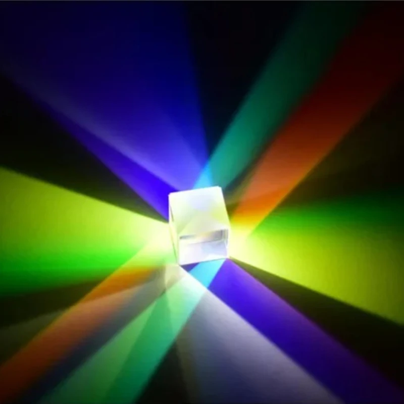 6 PCS 22mm Damaged RGB X-Cube Prism Cross Dichroic Physics Teaching DIY Decoration