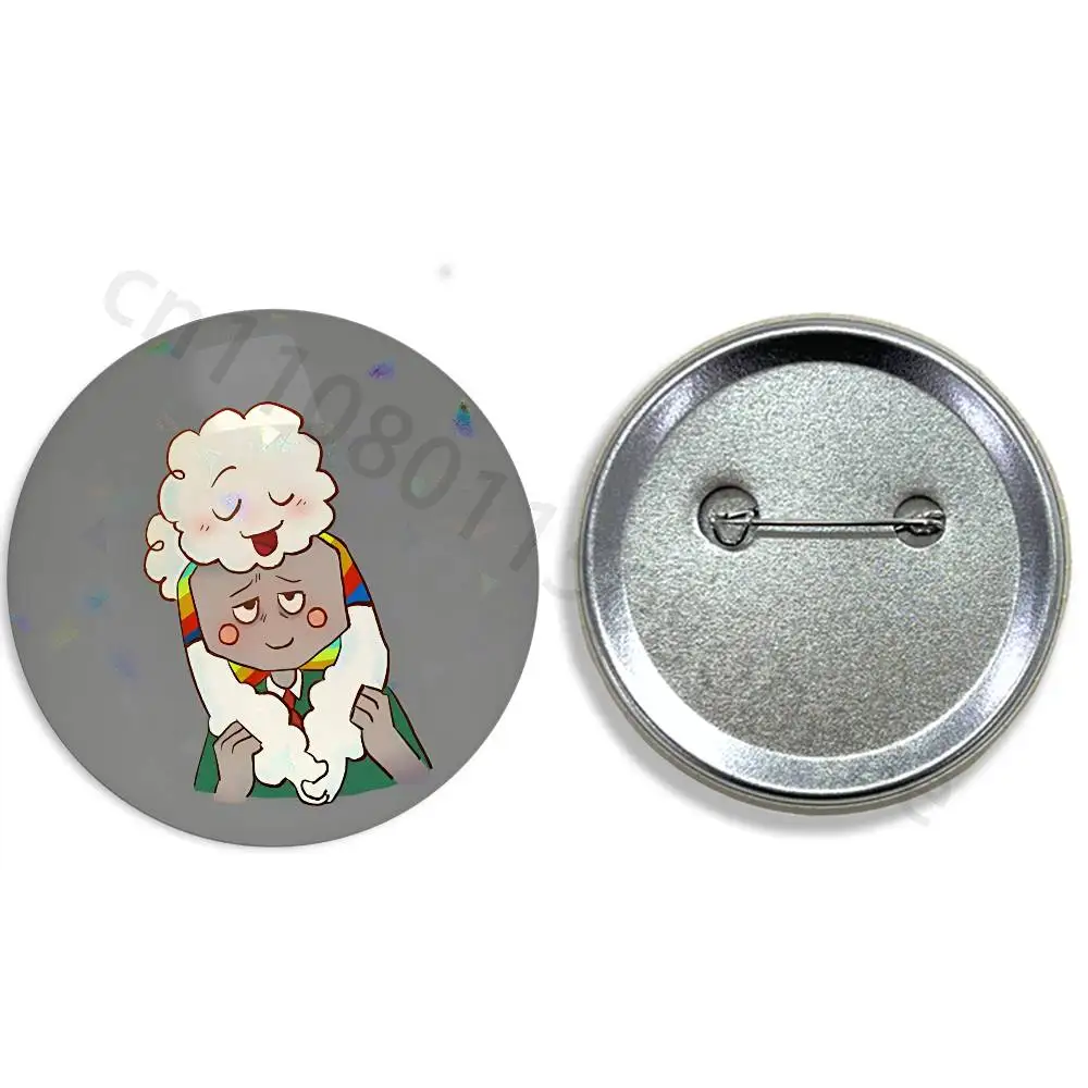 Larry x Mr small 58mm Icon Badge Handmade Tinplate Brooch for Backpack Clothes Chest Ornament Gifts