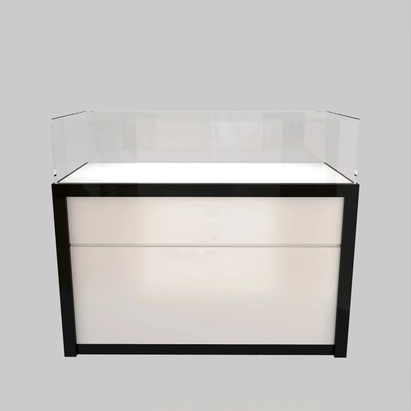 Custom. metal luxury jewelry store display counter jewelry display glass showcase with LED light