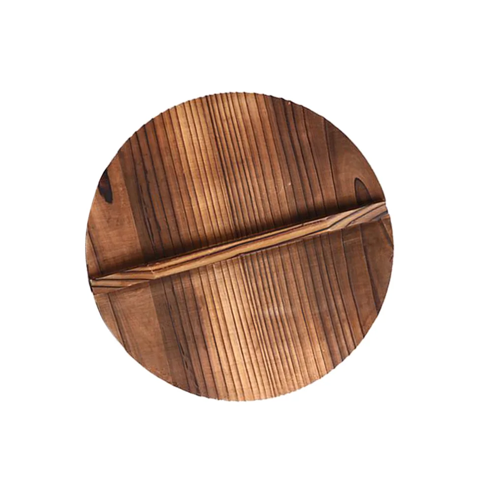 

s Wooden Pot Cover Anti Oil Splashing Heat Resistant Large Handle Kitchen Cooking Anti Steam Retaining