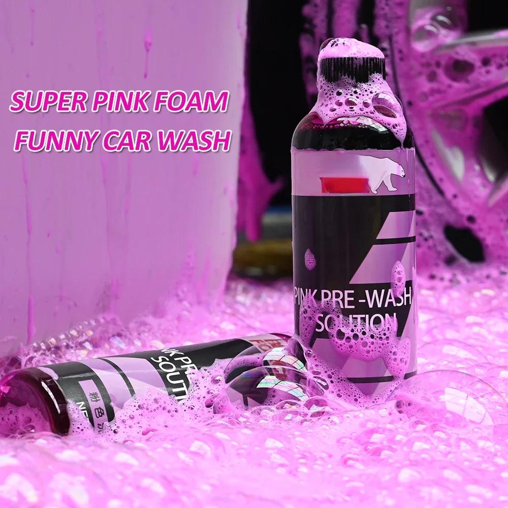 Pink Foaming Car Wash Soap Auto Wash Shampoo Active Foam Cleaner for For Snow Foam Lance /  Cannon / Foam Gun or Bucket Wash