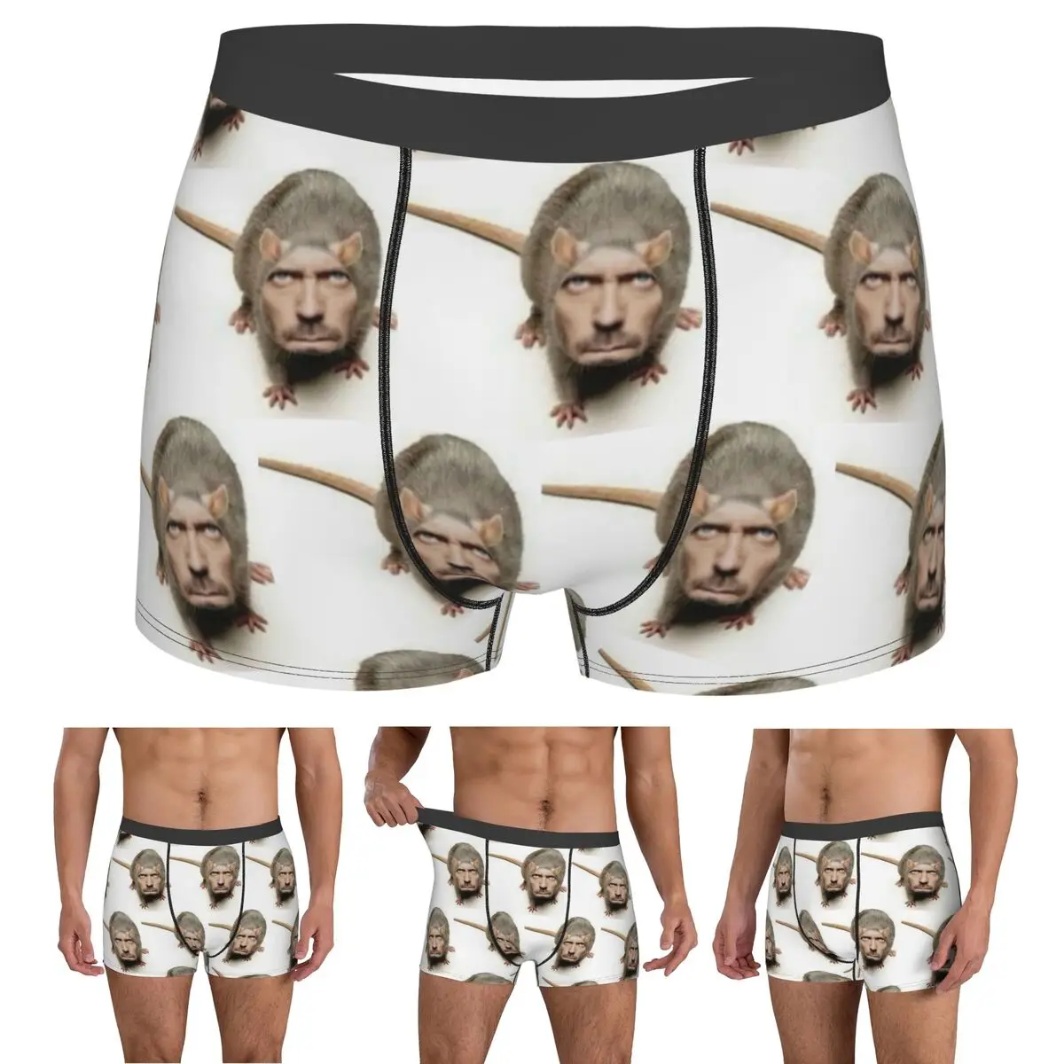 Boxer Underpants Shorts Low Quality Dr House Rat Panties Men Soft Underwear for Homme Man Boyfriend Gift