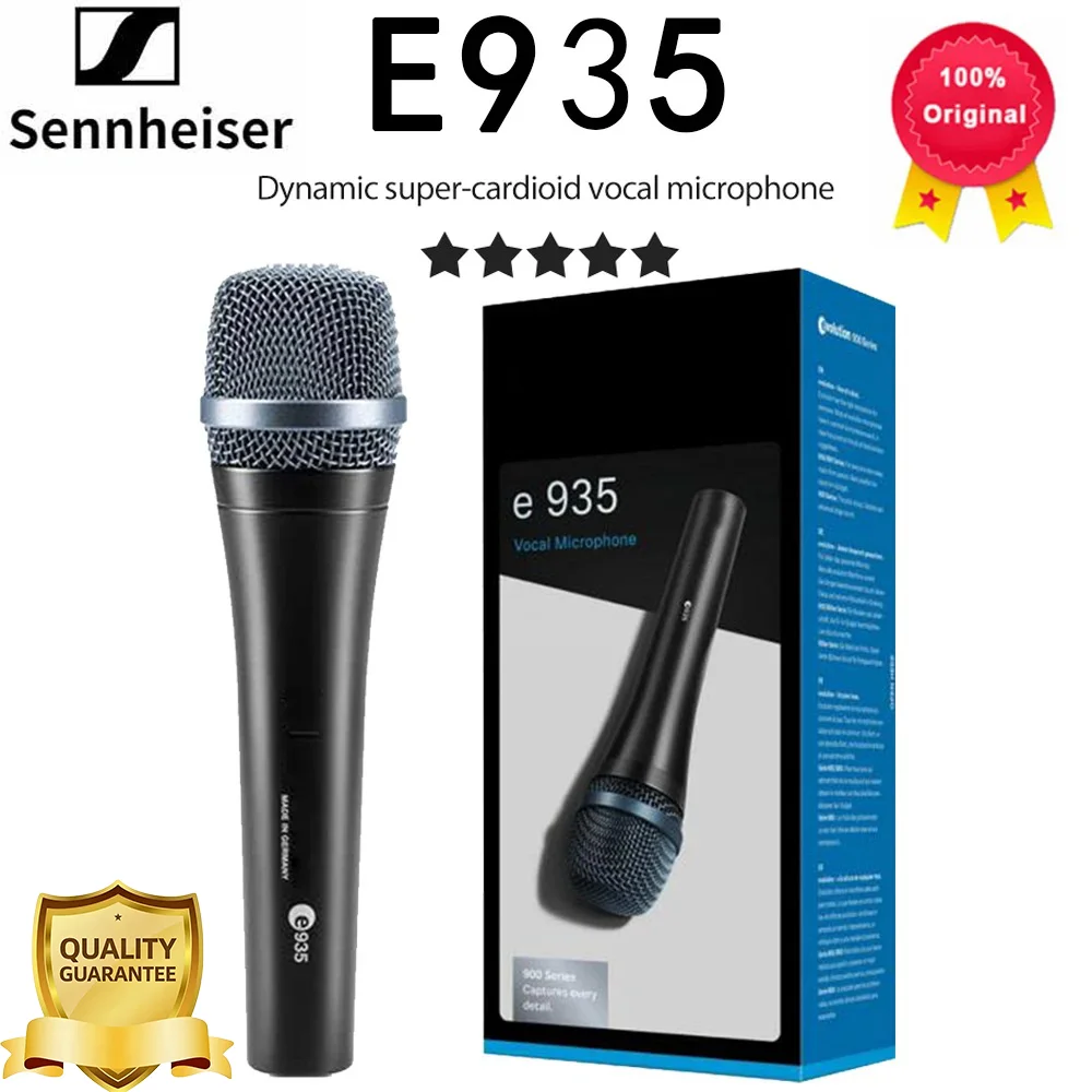 

Original Sennheiser E935 Microfone Sem Fio Profissional Handheld Microphone Live Vocal Karaoke Microfone Wired Cardioid