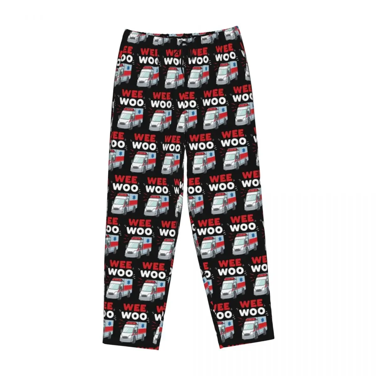 

Custom Wee Woo Ambulance Paramedic Emergency Medic Gift Women Pajama Pants Lounge Sleep Sleepwear Bottoms with Pockets