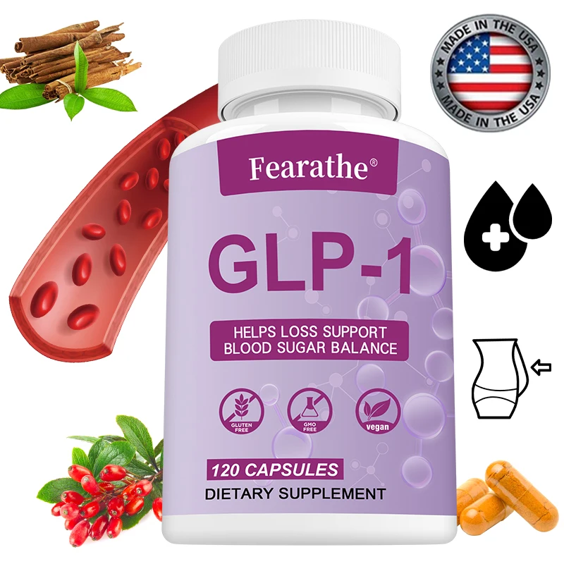 

GLP-1 Supplement with Berberine HCL, Green Tea, Ceylon Cinnamon, Support Metabolism, Digestive & Intestinal Wellness & Immune