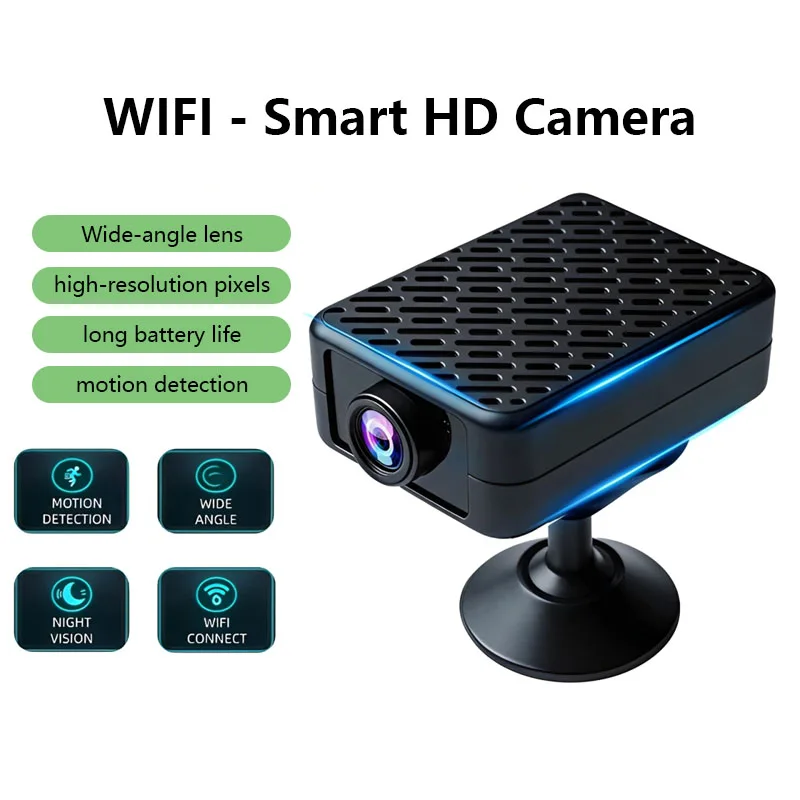 Wireless WiFi Security Camera Long Battery 4K HD Night Vision Motion Detection Remote Intelligent Monitoring Indoor Baby Cam