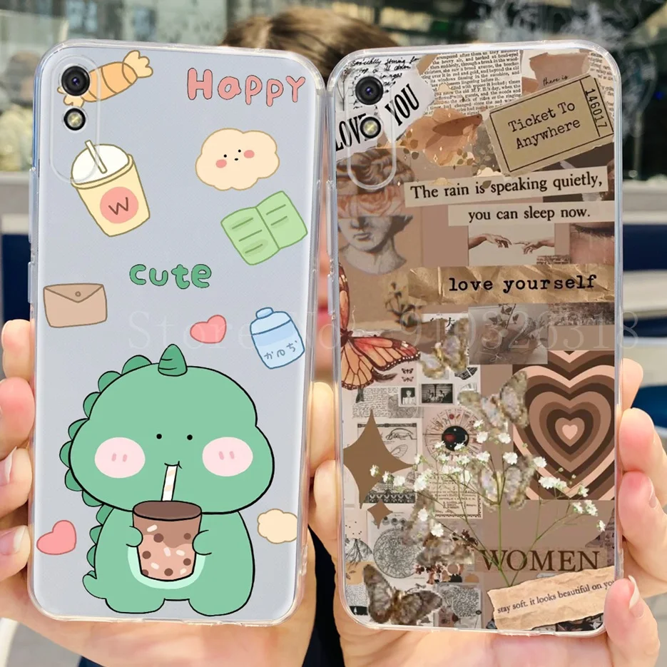 For Xiaomi Redmi 9A Case Stylish Painted Cover Soft Silicone Phone Case For Xiaomi Redmi 9AT 9A Redmi9A Back Cover 6.53\'\' Bumper
