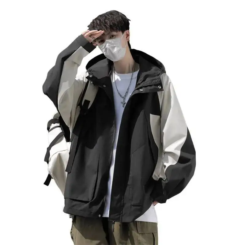 Men's Camping Jacket 2025 Autumn Winter Cool Outdoor Jacket Vintage Cargo Hooded Coat Cotton Windbreaker Trench