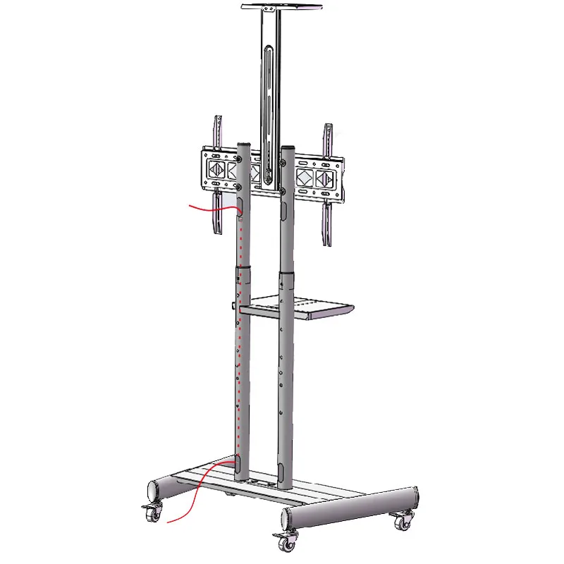Suitable for 32-65 inch Light Emitting Diode LCD Flat Panel TV Rolling TV Stand Mobile TV Cart, wheels can support 50kg