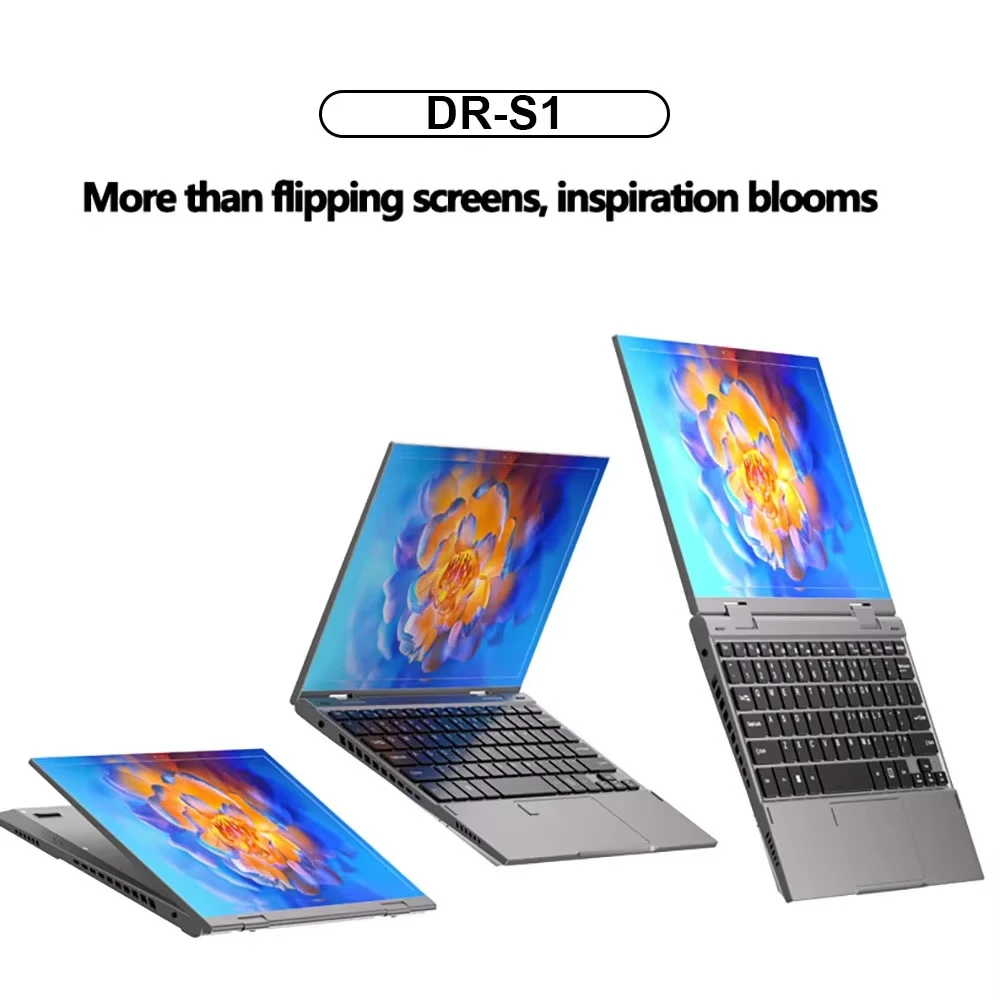 DR-S1 portátil Intel N95 pantallas táctiles de 10,9 pulgadas 360 Flip 4500mah Mini pc 60 Hz 16GB DDR5 2TB M.2 SSD teclado retroiluminado tableta portátil
