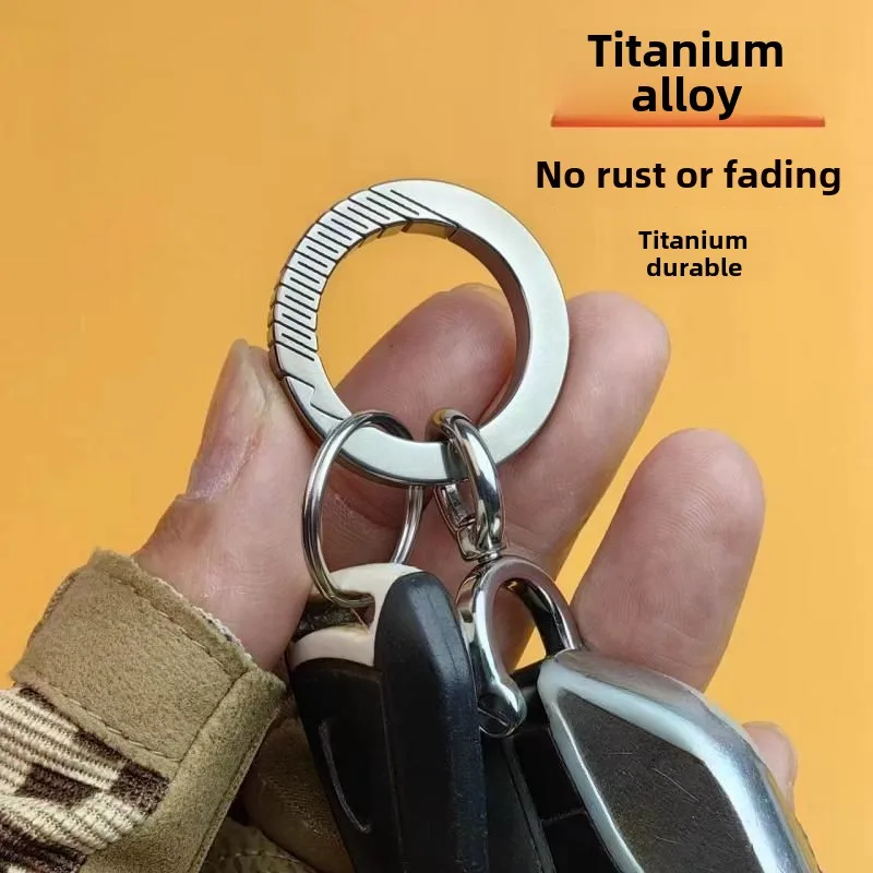 Titanium Alloy Key Snap Universal Joint Vachette Clasp Car Key Ring Connector Waist Hanging Men Women Minimalist Creative