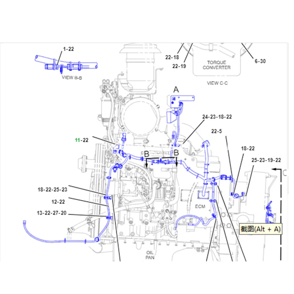 

226-9672 304-4513 2269672 3044513 Кабель-жгут для двигателя D6R, запчасти для экскаватора