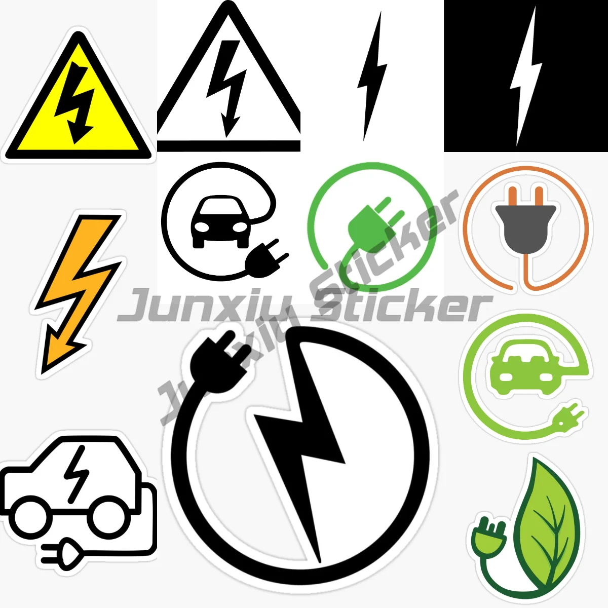 

7cm Electric Vehicles with Electric Signs Charging Bicycles Car Stickers Refrigerators Electrical Appliances Etc. and Stickers