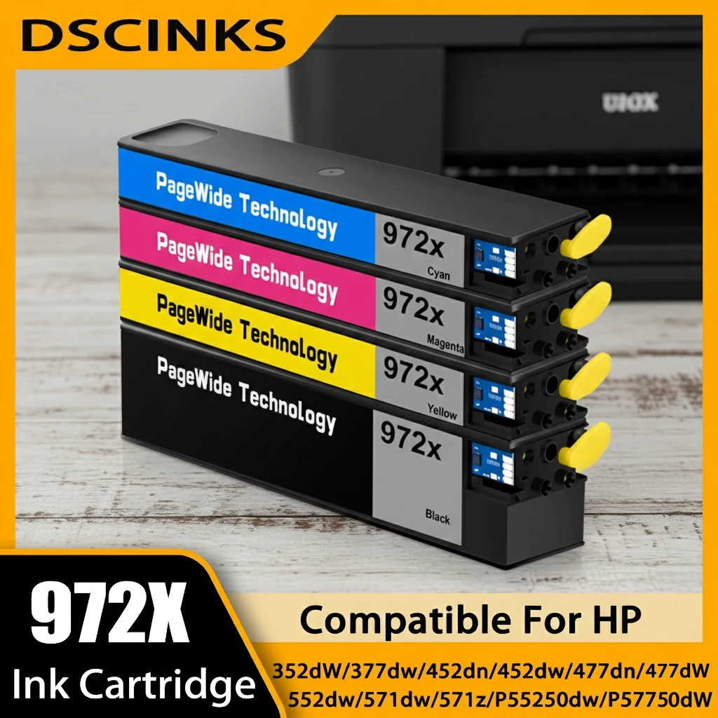 

972 For HP 972X ink Cartridge For HP PageWide Pro 452dn 452dw 477dn 477dw 552dw 577dw 577z Printers BK C M Y High Yield Ink