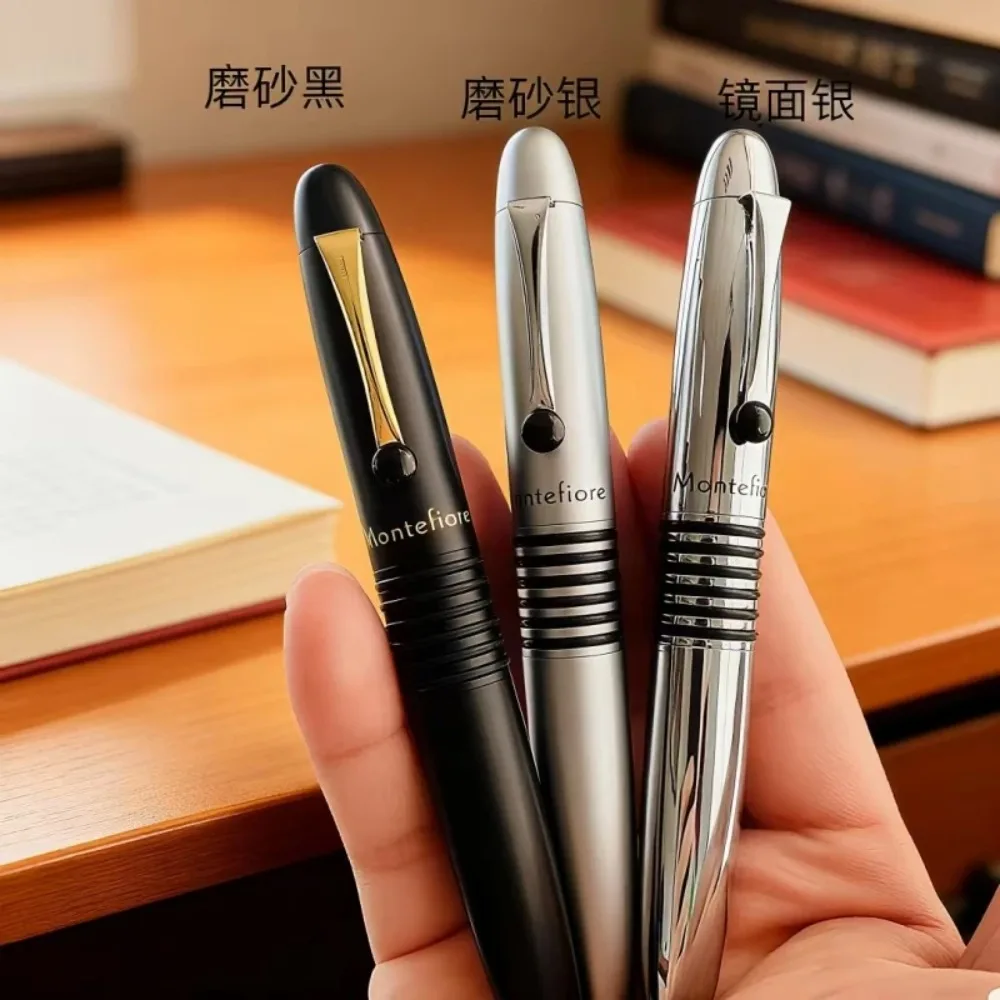 

Роскошная толстая латунная матовая перьевая ручка Montefiore — креативные канцелярские принадлежности для офиса и бизнеса, письменный подарок и поставщик