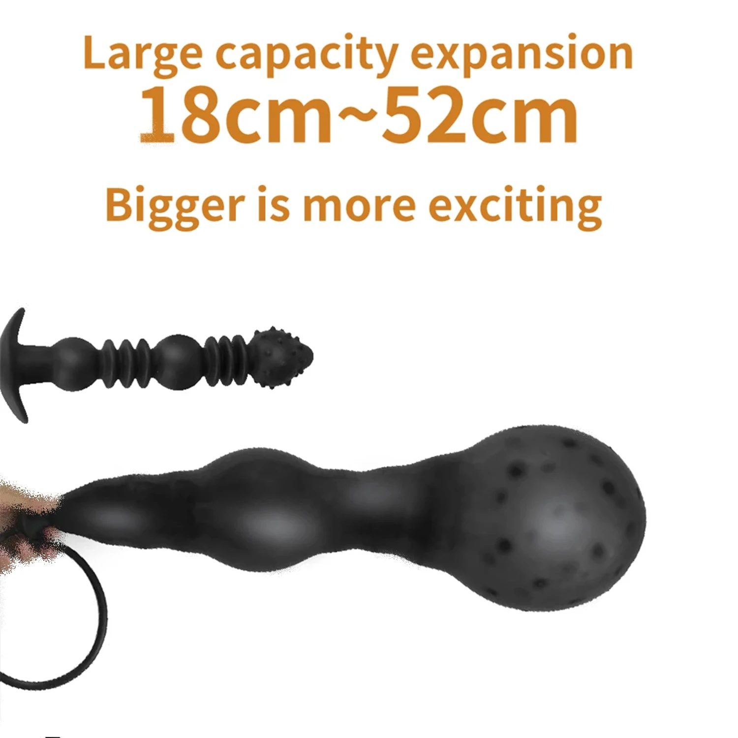 Huge Inflated Anal Plug Vagina Anus Dilator Silicone Butt Plug Inflatable Anal Plug Expandable Butt Dilator Adult Sex Toys