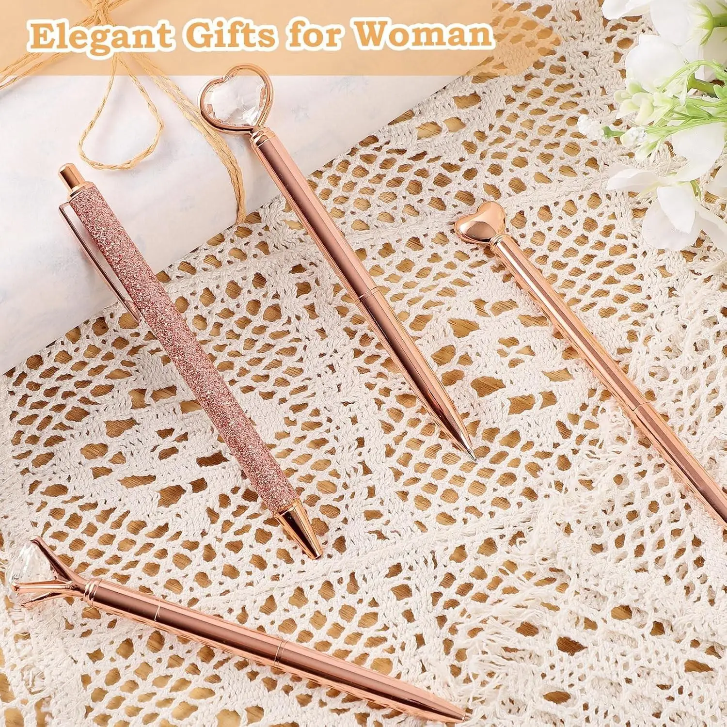 

Эстетичный набор ручек, 4 красивые ручки для письма, идеально подходят для школы и офиса, подарок на День святого Валентина для женщин