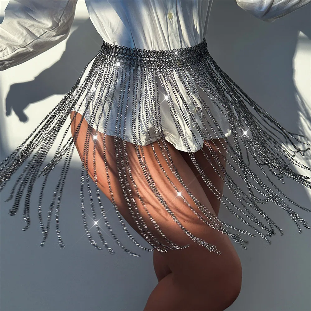 

Новая европейская и американская модная цепочка на талию с металлическими бахромами для ночных клубов