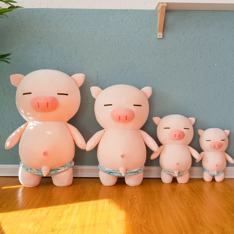 70cm Cute Soft Rogue Beach Pig Plush Toys Office Nap Stuffed Animal Pillow Home Comfort Cushion Christmas Gift Doll Kids Girl