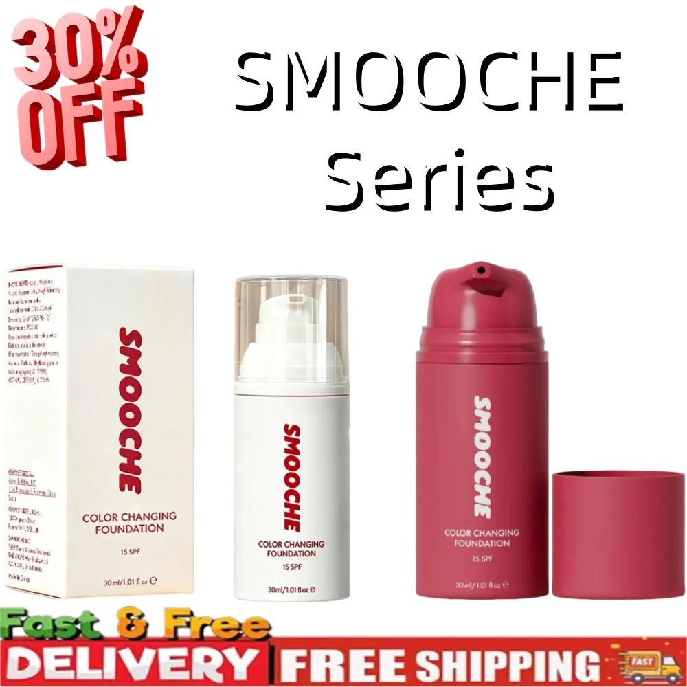 SMOOCHE SPF15 Color Changing Foundation Self-Adjusting Skin Tone Lightweight Nourishing Formula for Natural Matte Base Makeup
