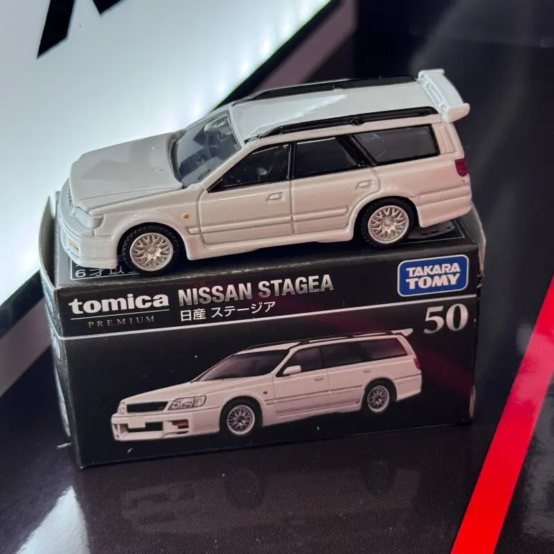 Original Takara Tomy Tomica Premium No.50 Nissan Stagea Station Wagon 1/64 Diecast Alloy Mini Car Collectible Gift For Boys Kids - view 6