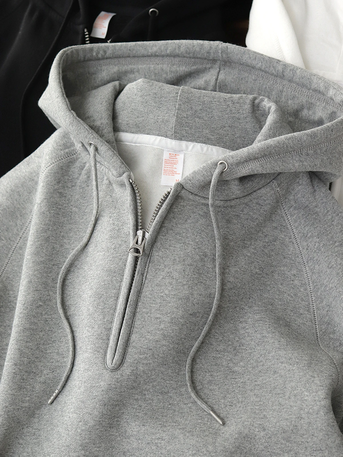 

Японская мужская толстовка на молнии с флисовой подкладкой, повседневная спортивная куртка для молодежи, осенне-зимняя, из хлопка и полиэстера