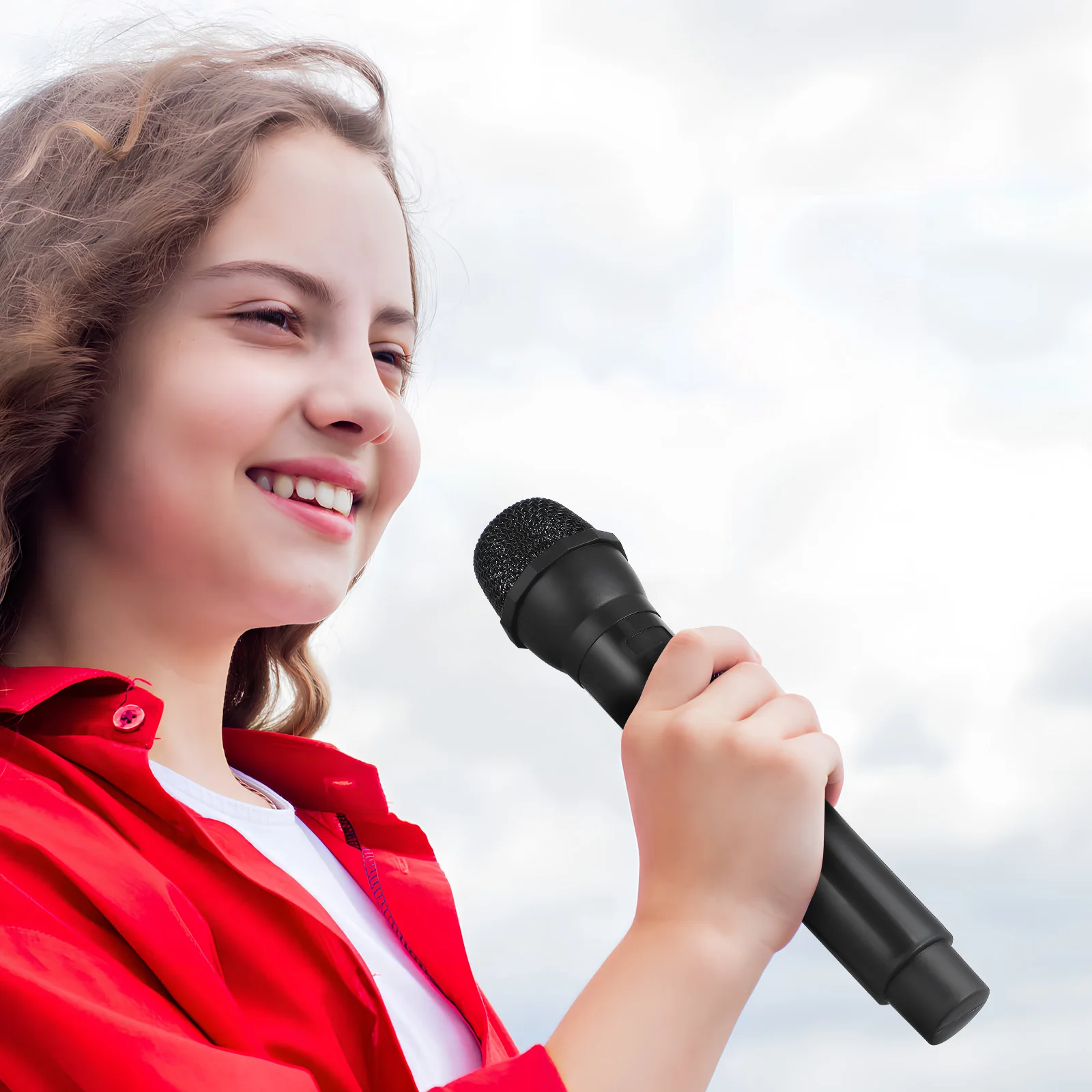 

3 pcs Fake Microphone Birthday Theme Party Microphone Props Favors Toy Kids Lightweight Realistic Sturdy Construction