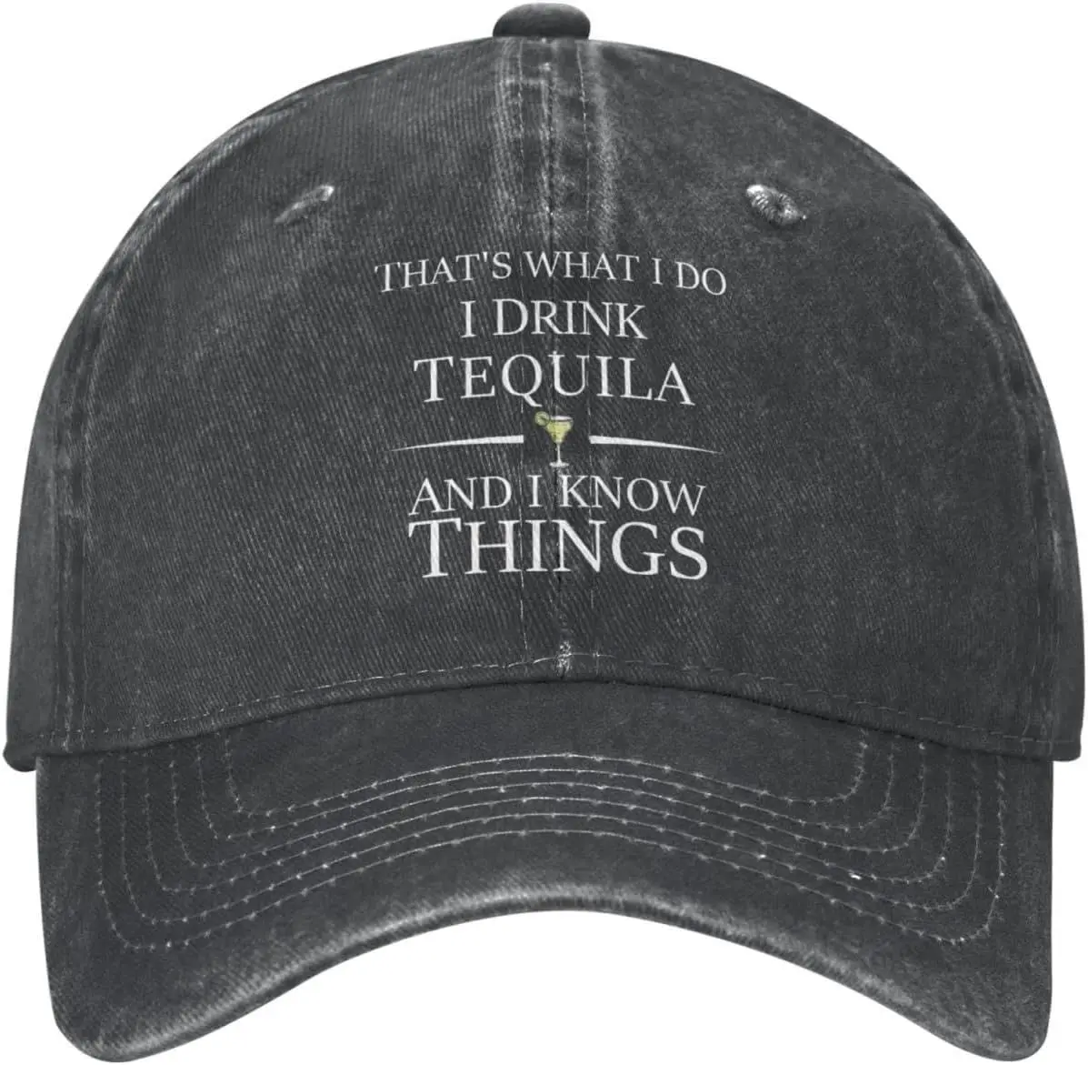 

That's What I Do I Drink Tequila and I Know Things Hats Distressed Denim Snapback Hat Outdoor Running Golf Gift Caps Hat