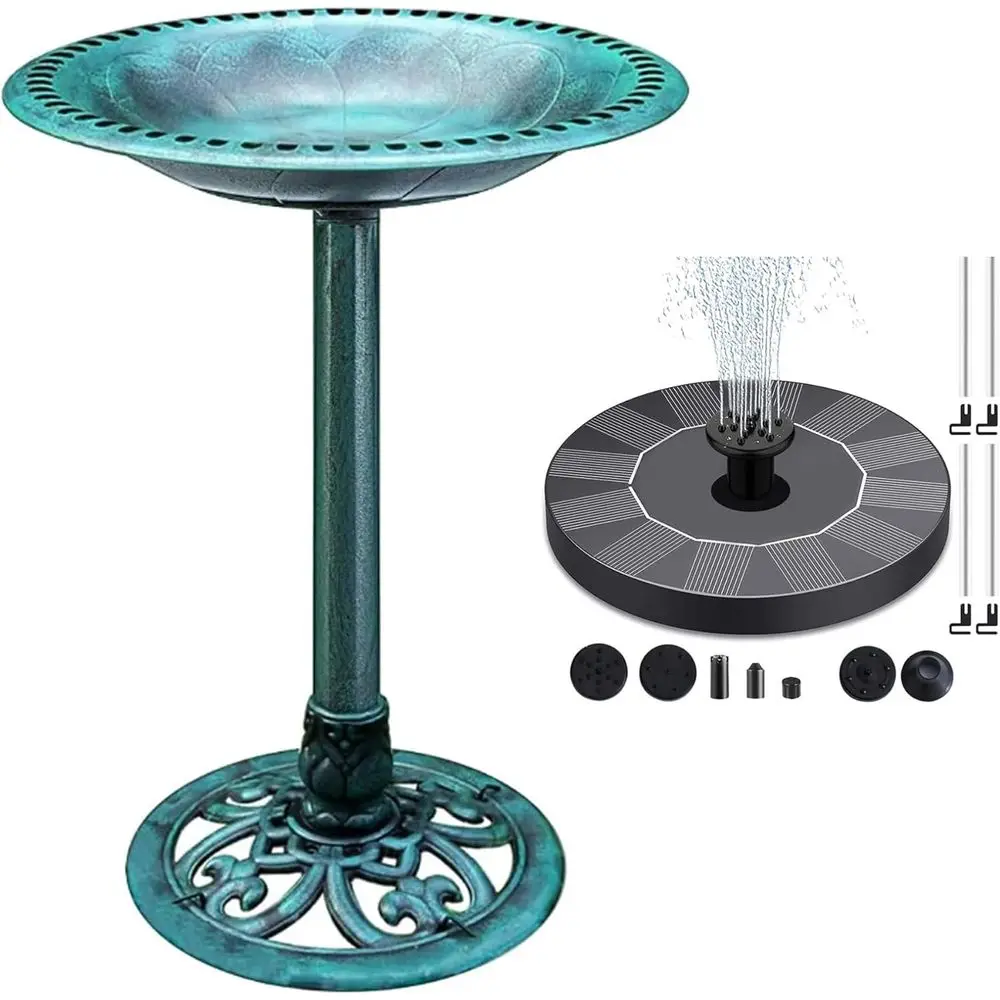 

Поилка для птиц для улицы, 24 дюйма в высоту, с фонтаном, для сада, с водным фонтаном или без него