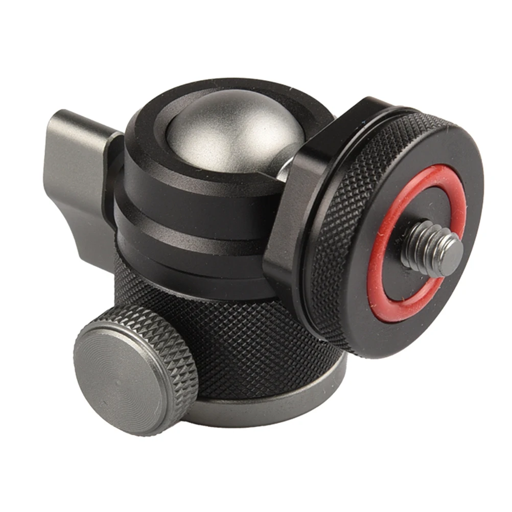 

1pc Panoramic Spherical Head Aluminum Alloy Tripod Microphone Fill Light Cold Shoe Ball Mount Easy Install Disassemble Long
