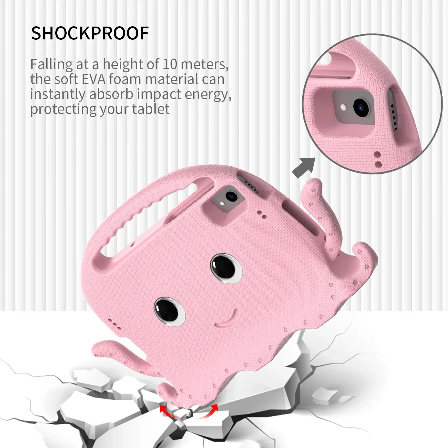 EVA Kids Case for Samsung Galaxy Tab A9 Plus S9 S9 FE S8 S7 11 inch Octopuses Cartoon Tablet CoverSM-X210 SM-X510 X710 X700 T870