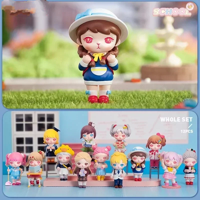 

Bunny School Campus Series Blind Box Mystery Box Guess Bag Toys Doll Cute Anime Figure Desktop Ornaments Collection