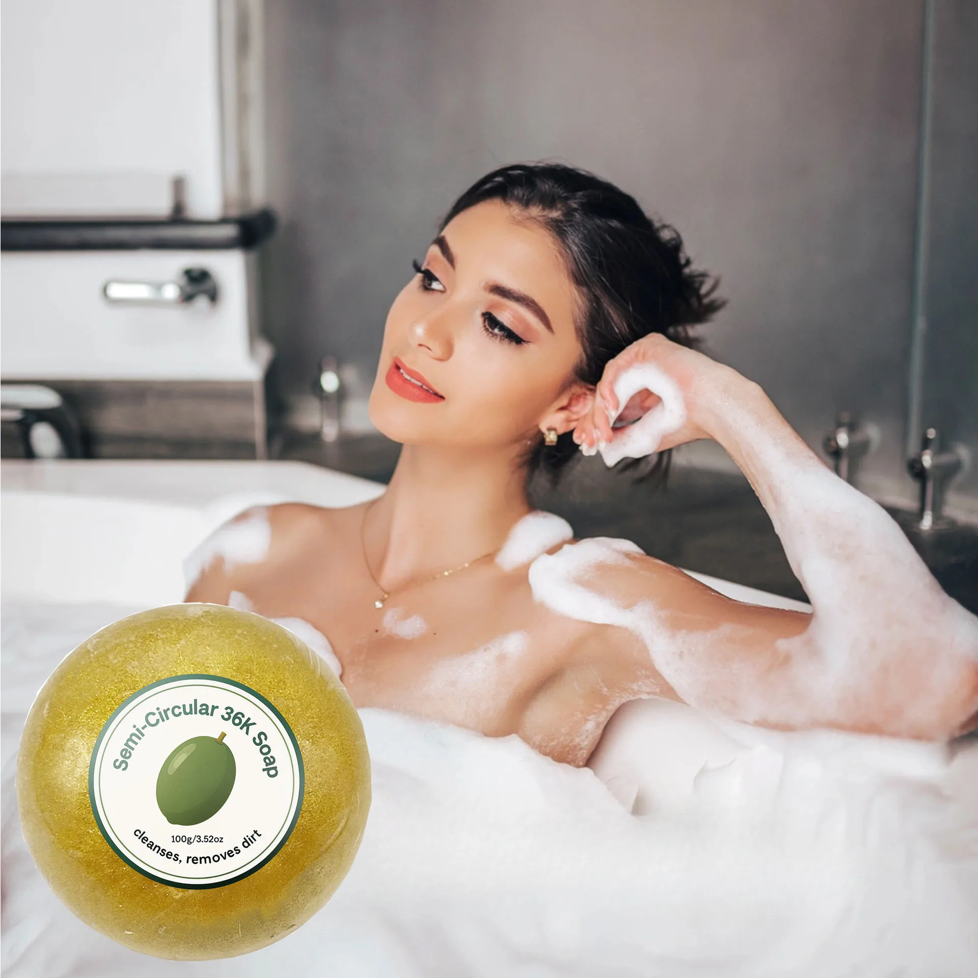 Semicircular Soap Moisturizes Body Skin Deep Cleansing Moisturizing Remove Dirt Moisturizing Hydrating 100g