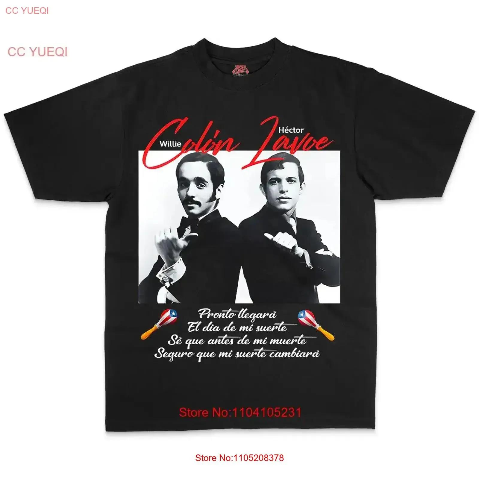 hector lavoe T Shirt AND WILLIE COLON SALSA LEGENDS vintage Washed Unisex fashion Comfortable designer clothes Versatile