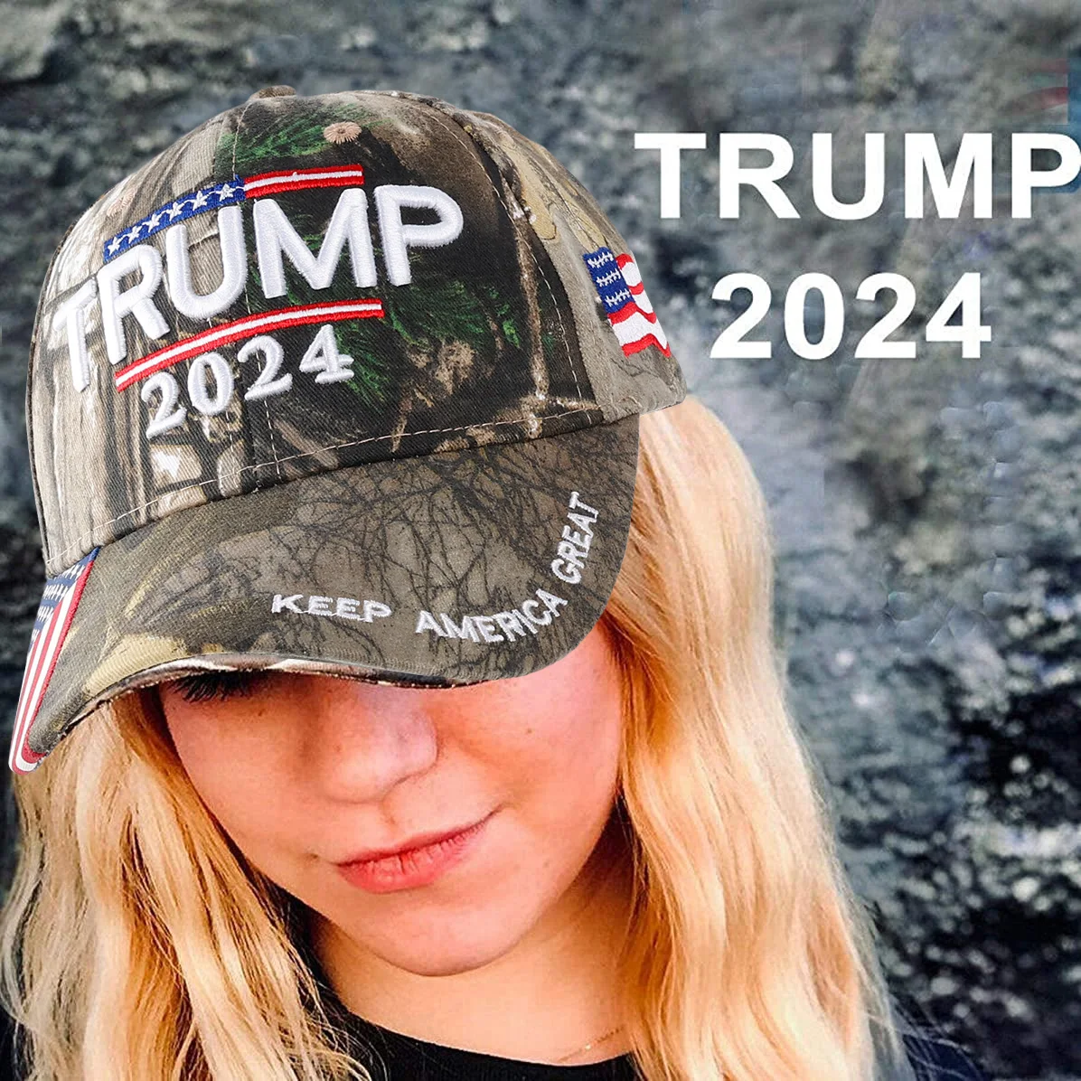 2024 Baseball Cap For Trump Embroidery Cap USA Flag Baseball Caps Donald  Keep America Great 3D Letter Embroidery President Hat