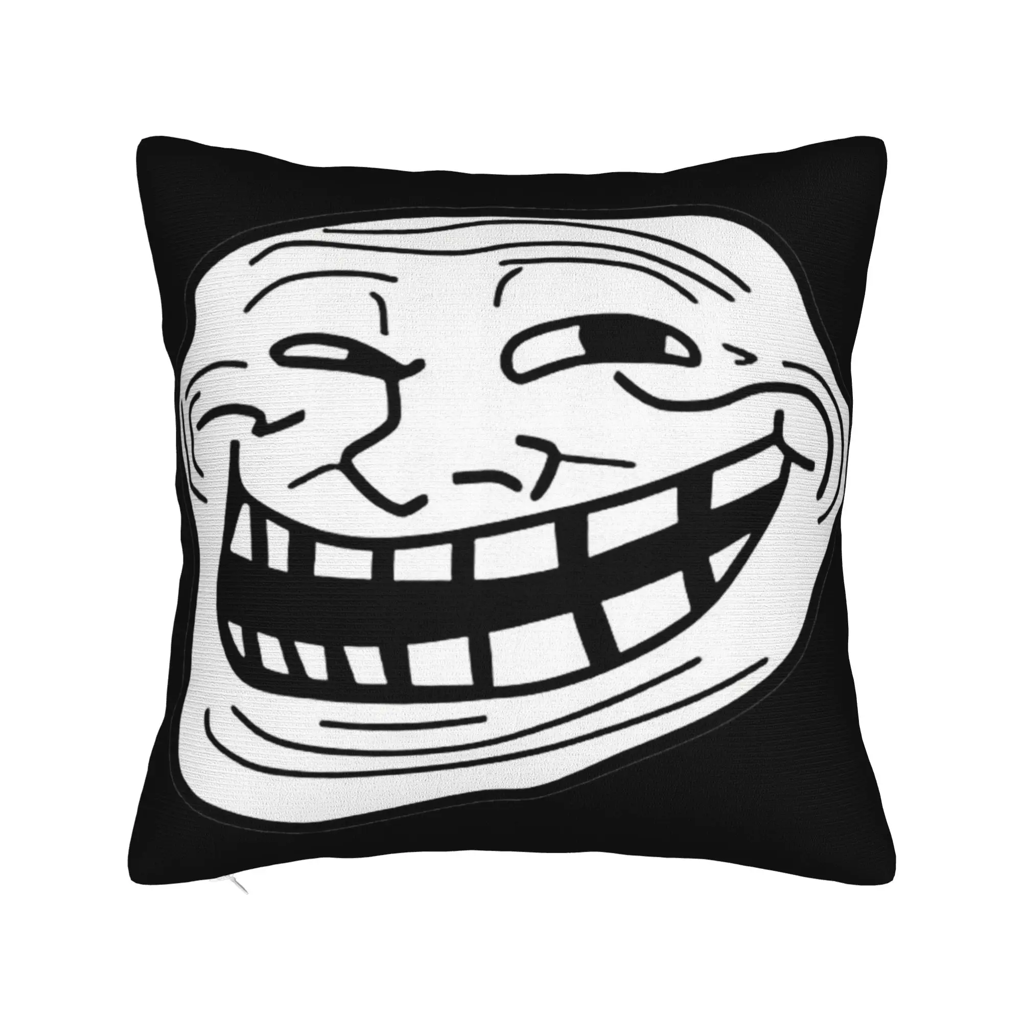 Funny Trollface Meme Rage Comic Square Pillow Case  Cushion Covers Awesome Polyester Decorative Pillowcase for Home 18