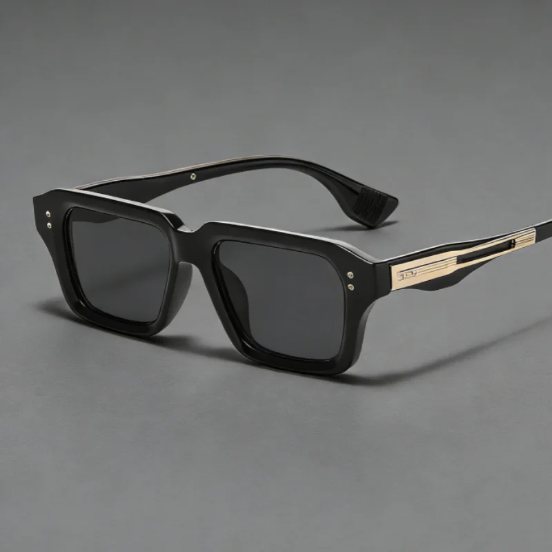 Classic Retro Square Frame Metal Sunglasses for Men Multi-Colour Fashion Outdoor Sports UV400 Ultraviolet Protection Eyewear